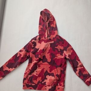 Kids Camouflage Hoodie - Red and Pink